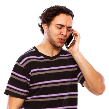 A man talking on the phone.